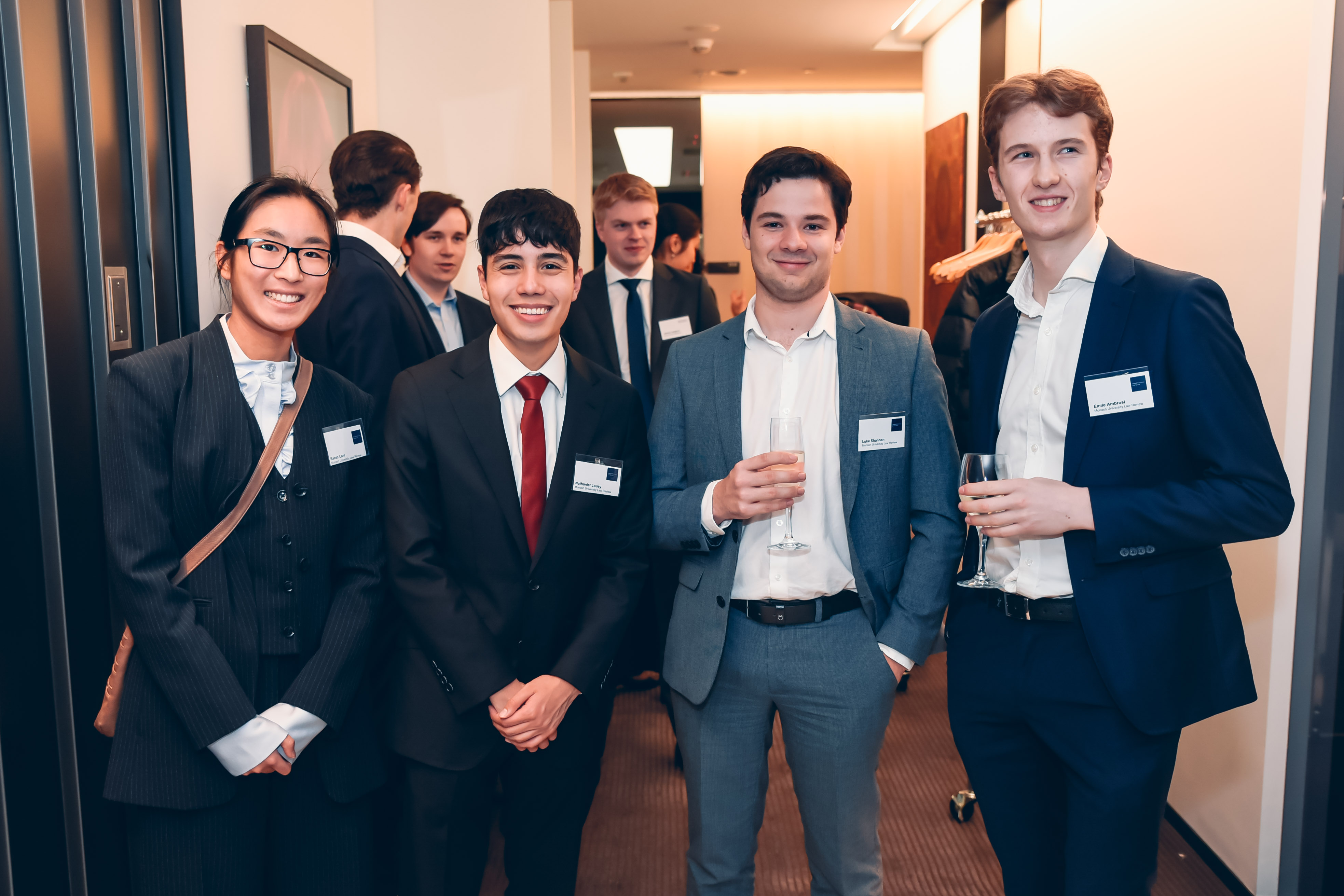 A picture of myself and other members of the Review attending an exclusive Review event